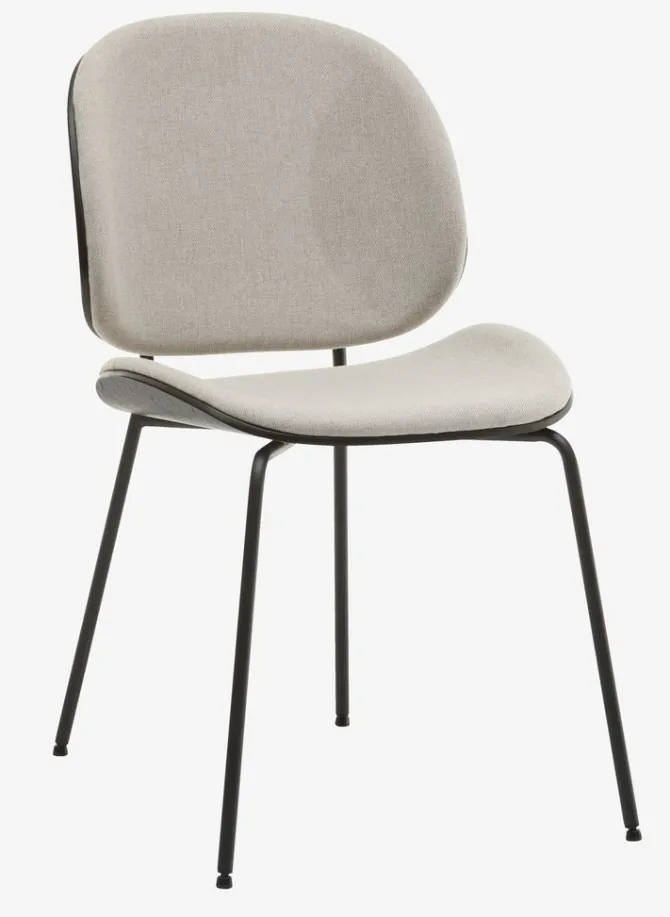 Spisebordsstol TESTRUP lys sand/sort