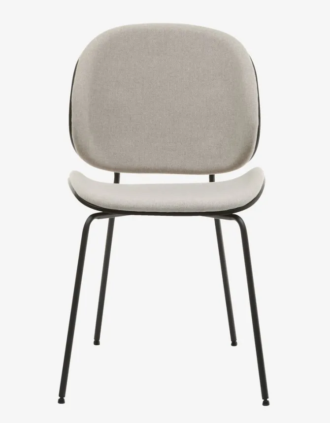 Spisebordsstol TESTRUP lys sand/sort