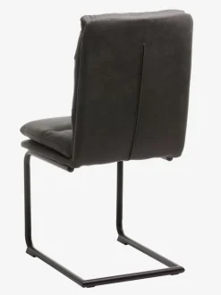 Spisebordsstol ULSTRUP antracitgråt stof/sort