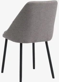 Spisebordsstol VELLEV sandfarvet stof/sort