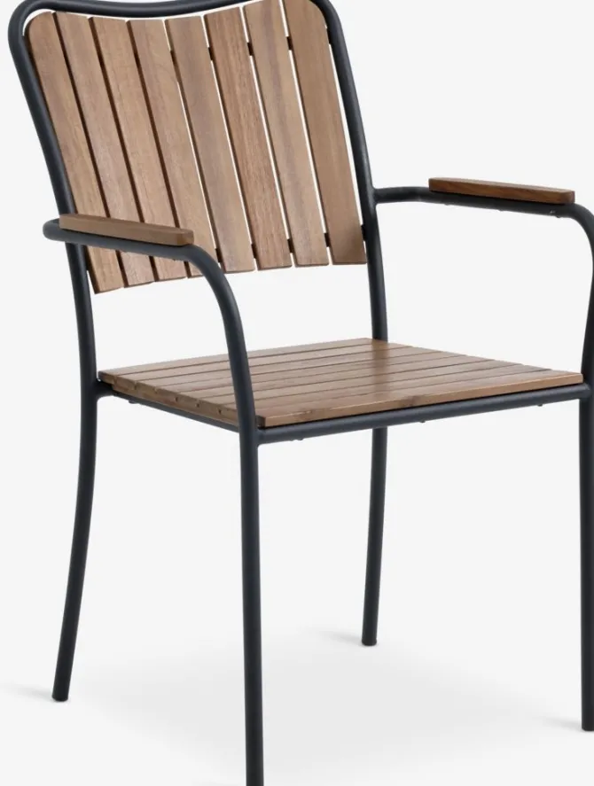 Stabelstol BASTRUP hårdttræ/sort