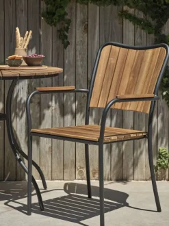 Stabelstol BASTRUP hårdttræ/sort