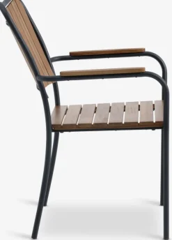 Stabelstol BASTRUP hårdttræ/sort