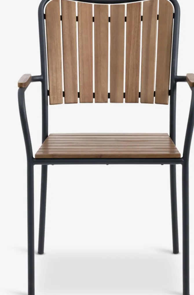 Stabelstol BASTRUP hårdttræ/sort