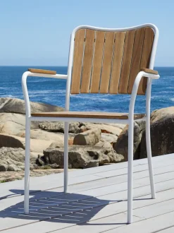 Stabelstol BASTRUP hårdttræ/hvid