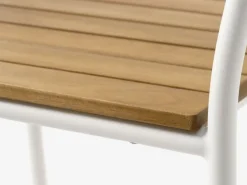 Stabelstol BASTRUP hårdttræ/hvid