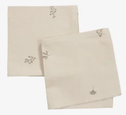 Stofserviet ENGFIOL 40x40 beige/grå 2 stk/pk