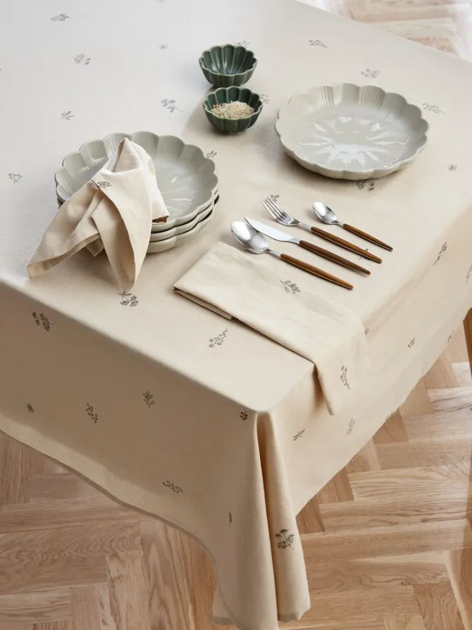 Stofserviet ENGFIOL 40x40 beige/grå 2 stk/pk