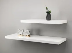 Svævehylde ABILD 120x24 hvid