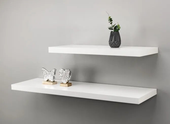 Svævehylde ABILD 120x24 hvid