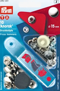 Syfri trykknapper 15 mm 10 stk/pk