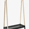 Tøjstativ JENNET m/skohylde natur/sort