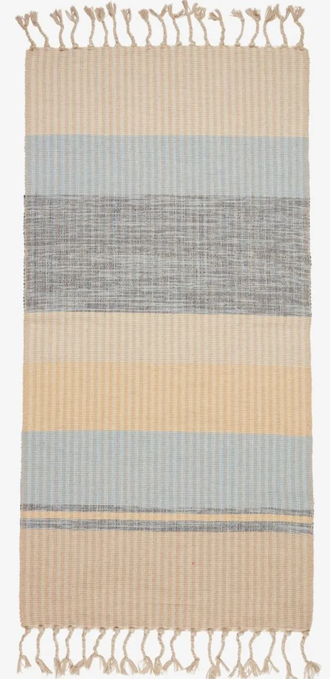 Tæppe BJERK 70x140 beige/blå