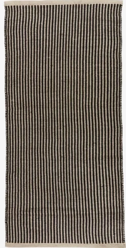 Tæppe HOSTA 65x140 sort/beige