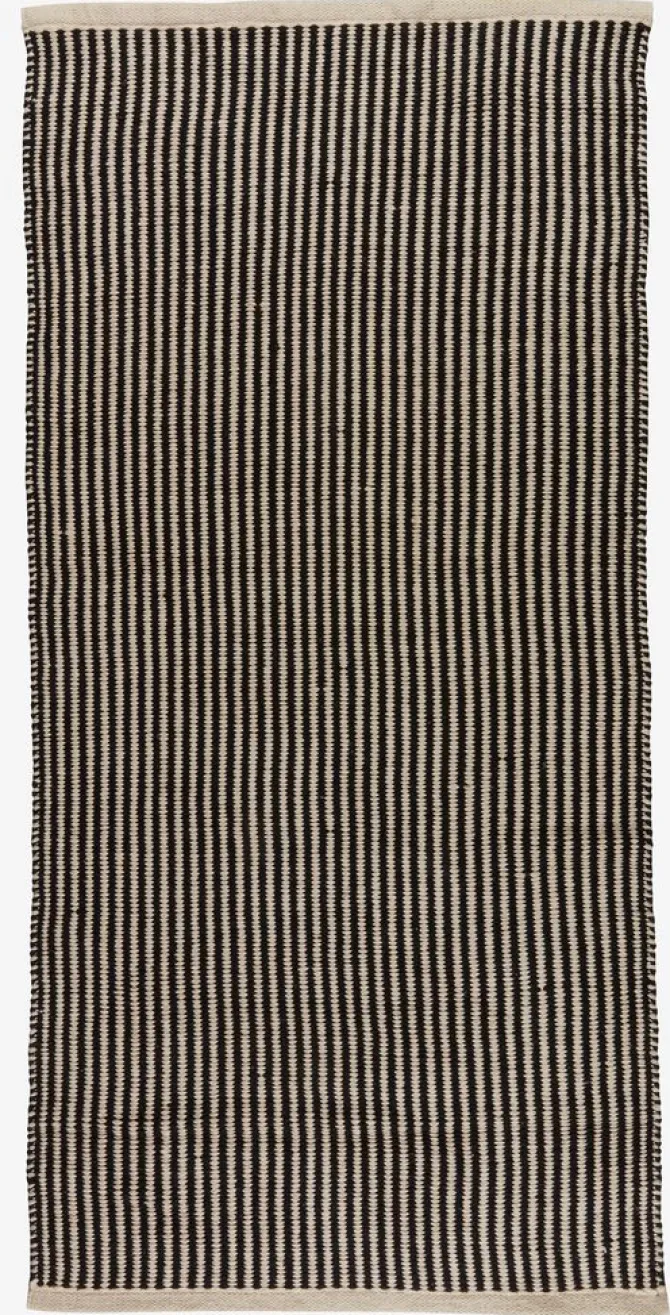 Tæppe HOSTA 65x140 sort/beige
