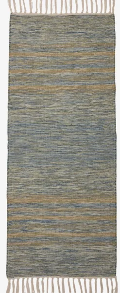 Tæppe KUBJELLE 65x160 grøn/blå