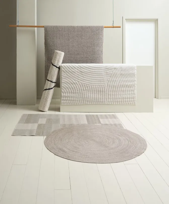 Tæppe MASKROS Ø160 taupe/beige