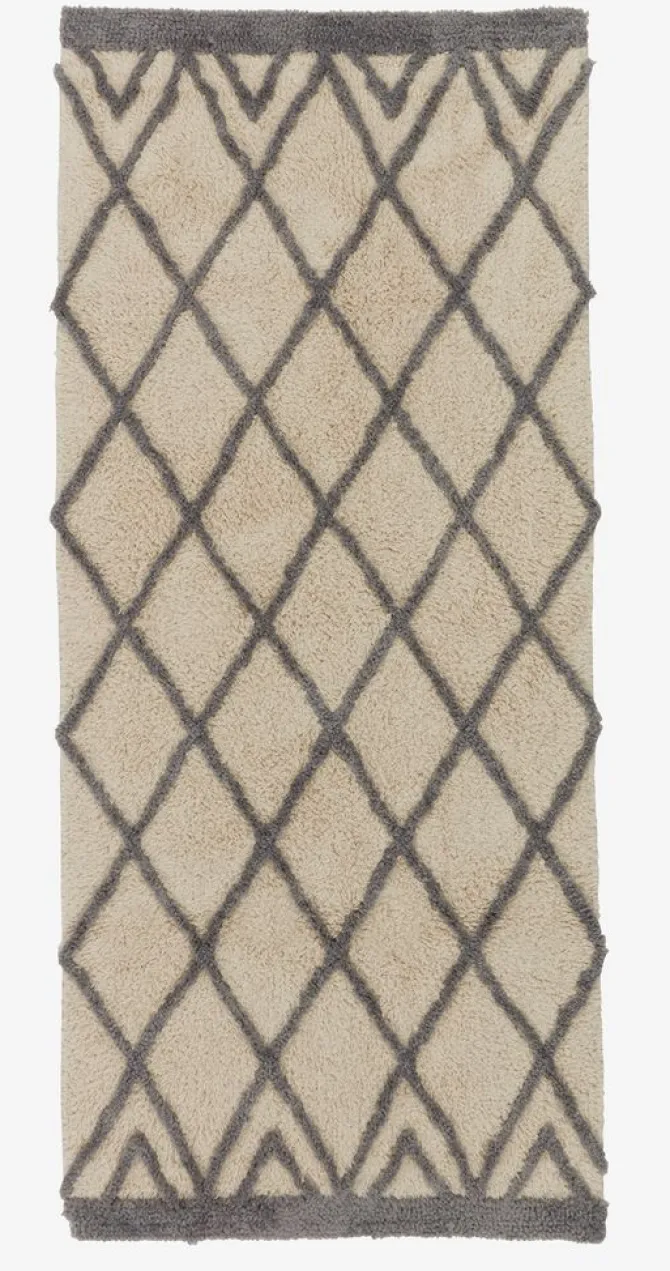 Tæppe PENGEURT 70x160 råhvid/grå