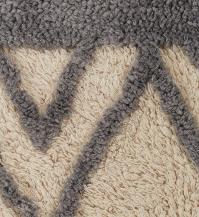 Tæppe PENGEURT 70x160 råhvid/grå