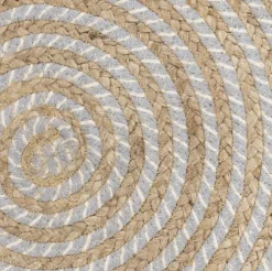 Tæppe SANDELTRE Ø120 natur/grå