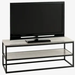 TV-bord DOKKEDAL 1 hylde betonfarve/sort