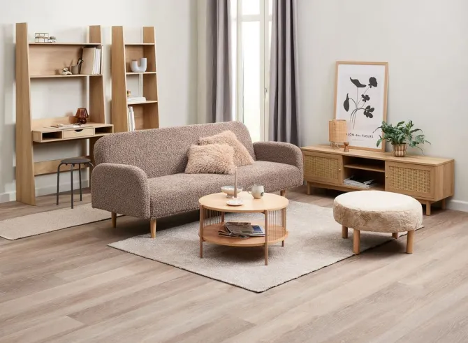 TV-bord HALMSTAD 2 skydelåger egefarve