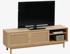 TV-bord HALMSTAD 2 skydelåger egefarve