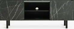 TV-bord KRONDAL 2 låger sort marmorfarve
