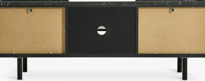 TV-bord KRONDAL 2 låger sort marmorfarve