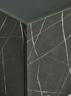 TV-bord KRONDAL 2 låger sort marmorfarve