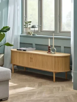 TV-bord LYNGVIG 160cm 2 jalousilåger eg natur