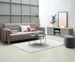 TV-bord MARKSKEL 2 låger grå/egefarve