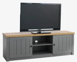 TV-bord MARKSKEL 2 låger grå/egefarve