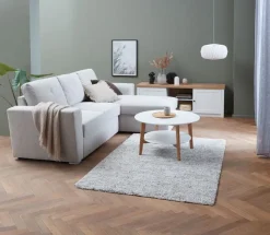 TV-bord MARKSKEL 2 låger hvid/egefarve