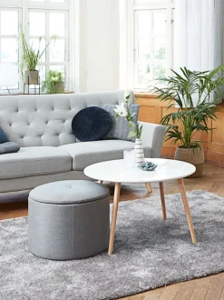 TV-bord NORDBY 3 skuffer hvid