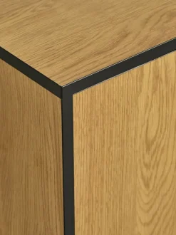 TV-bord ODENSE 2 låger 1 skuffe egefarve/sort