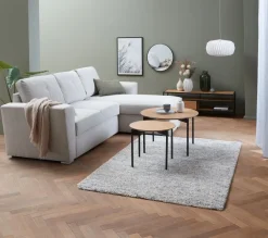 TV-bord TRAPPEDAL egefarve/sort