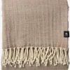 Uldplaid BRUNIA 130x170 beige