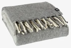 Uldplaid LUNDKARSE 130x170 grå/beige