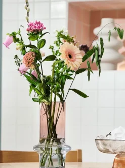 Vase KRIS Ø15xH26cm blå/rosa