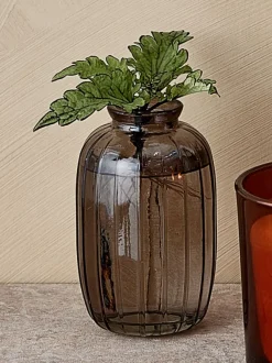 Vase ROAR Ø7xH12cm grå