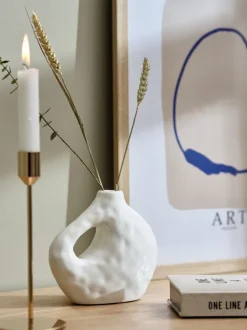 Vase SIGFRED B16xL7xH14cm hvid