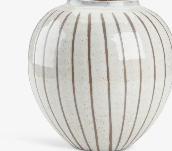 Vase SOFUS Ø21xH21cm grå/brun