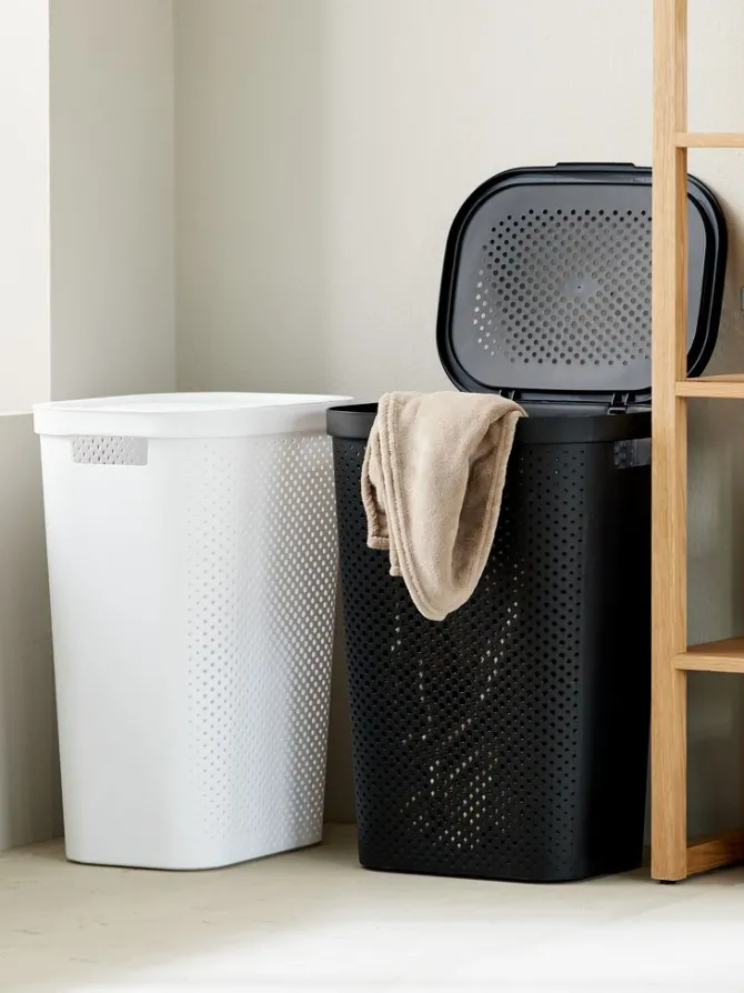 Vasketøjskurv INFINITY plast sort