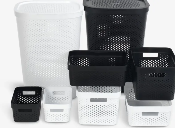 Vasketøjskurv INFINITY plast sort