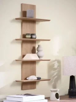 Væghylde BORUM 4 hylder egefarve