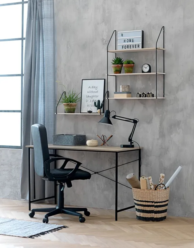 Væghylde HEJLSMINDE 1 hylde sort/natur