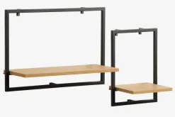 Væghylde TRAPPEDAL 2 stk/pk egefarve/sort