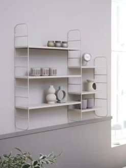 Væghylde VANDRUP 6 justerbare hylder beige