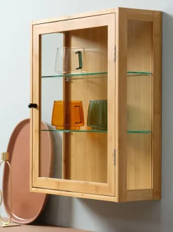 Vægskab RIBE 1 glaslåge natur